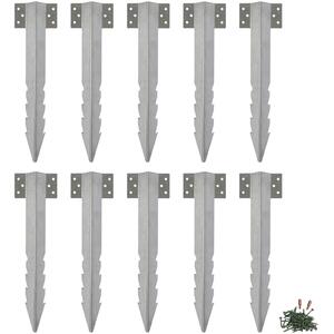Galvanised Steel Railway Sleeper Brackets - 40cm - Pack of 10