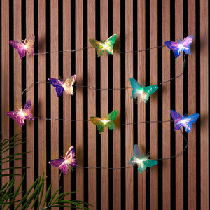 Solar Fibre Optic Butterfly String Light