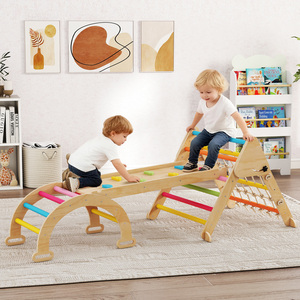 AIYAPLAY 8-in-1 Climbing Frame with Play Triangle Slide