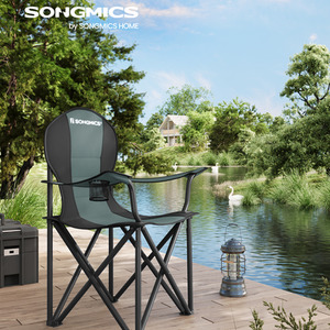 Foldable Camping Chair with Comfortable Sponge Seat and Cup Holder