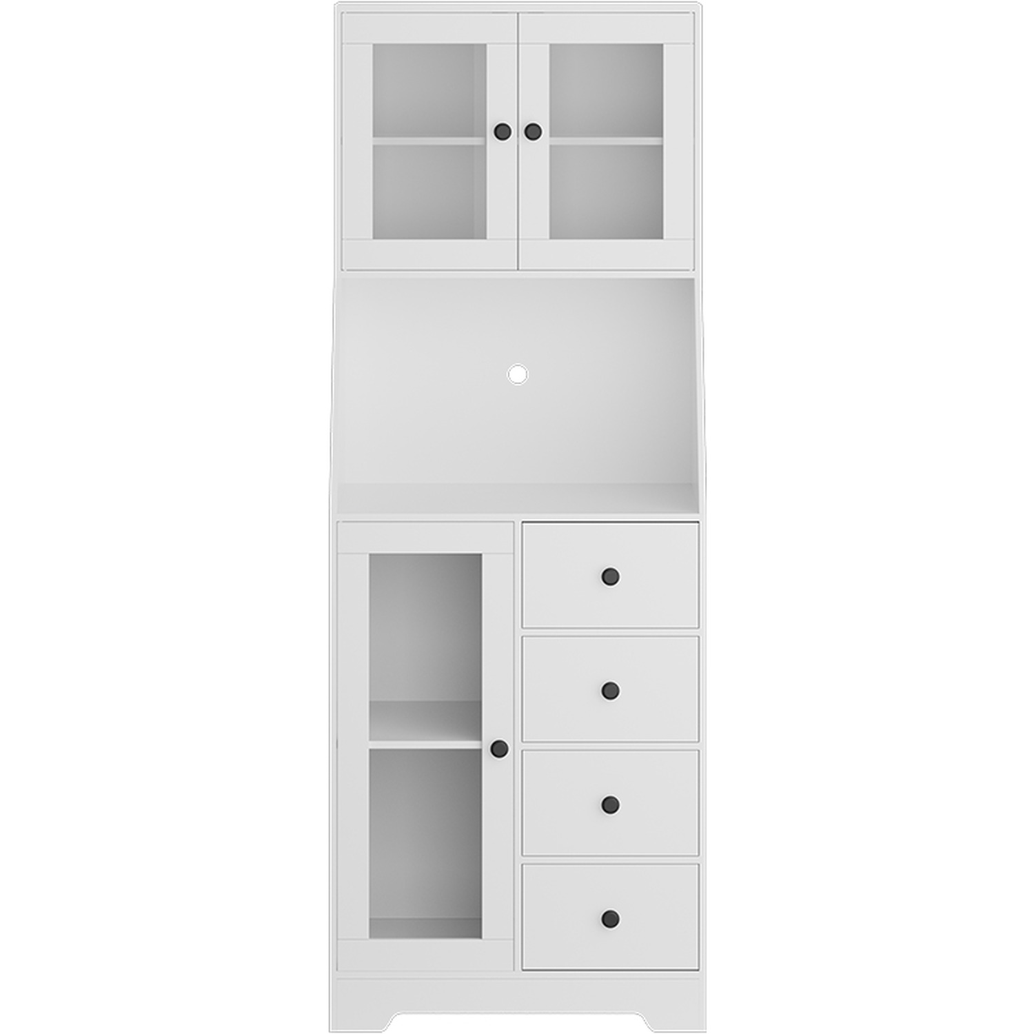 Kitchen Storage Cabinet Sideboard For Dining Room - White Acrylicboard
