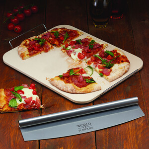 World of Flavours Italian Large Pizza Stone  Cutter