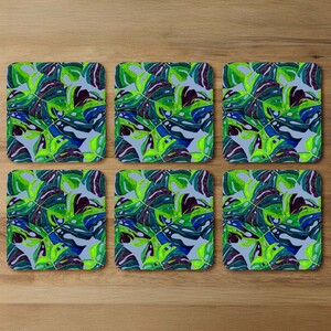 Hand drawn exotic plants Designer Coaster Set