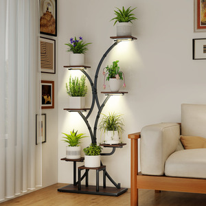 Tall 8-Tier Corner Plant Shelf