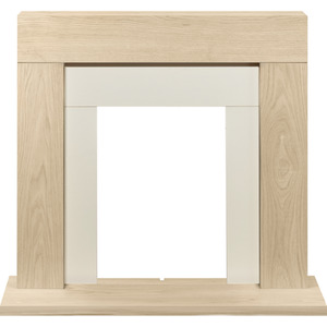 Adam Malmo Fireplace in Oak  Cream, 39 Inch