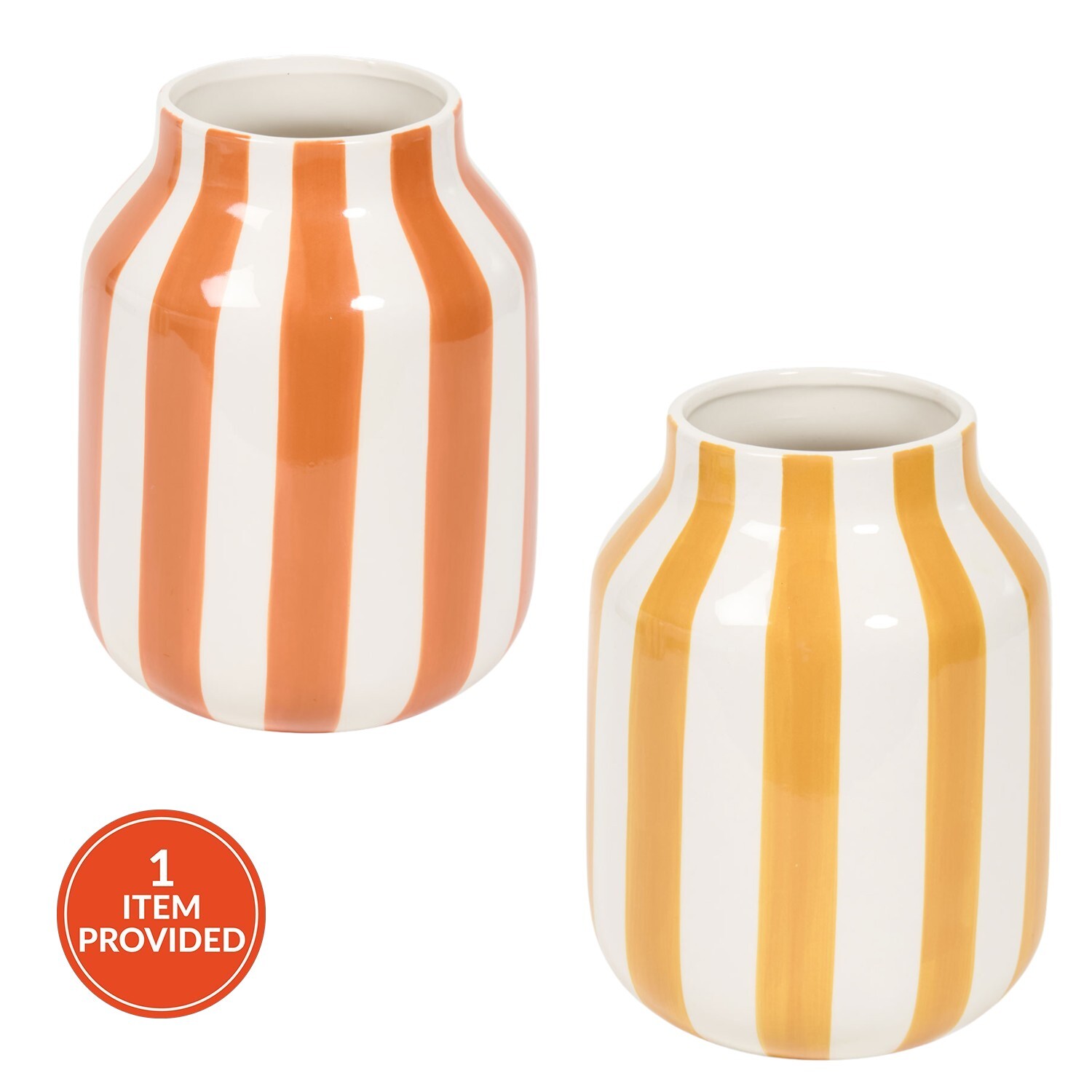 Striped Ceramic Vase