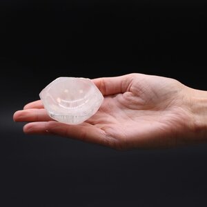 Selenite Hex Bowl Crystal Jewelry Decor Storage
