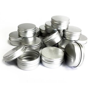 Versatile Aluminium Tins 38x19mm for Cosmetics, Candles  Storage