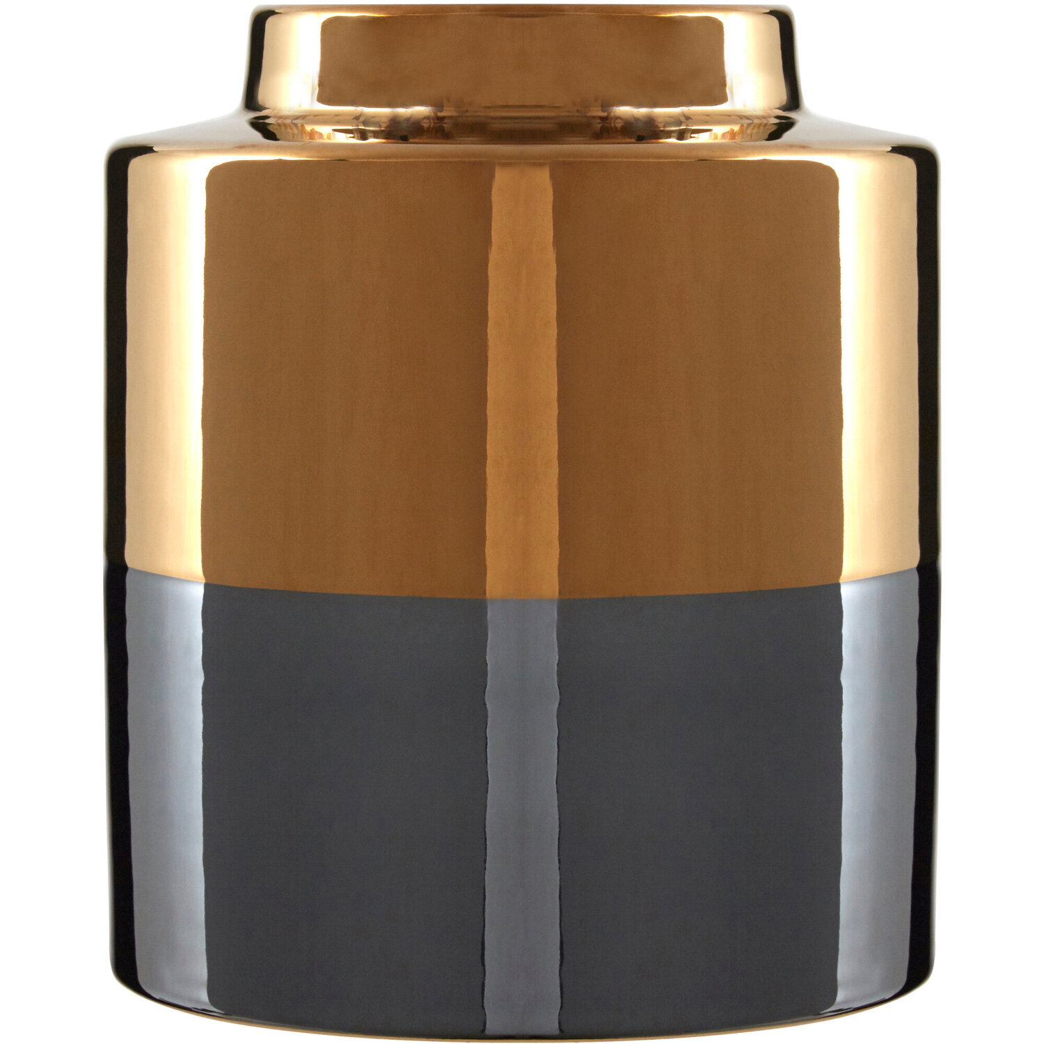 Kuta Natural Cane and Glass Small Vase - Glaze 10%,Ceramic 90%
