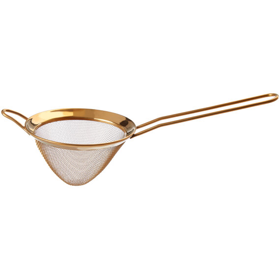 Interiors By Premier Medium Gold Finish Sieve,10cm Stainless Steel Mesh Strainer