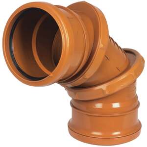 FloPlast Underground Drain 110mm Adjustable Bend - PVC-U - D560