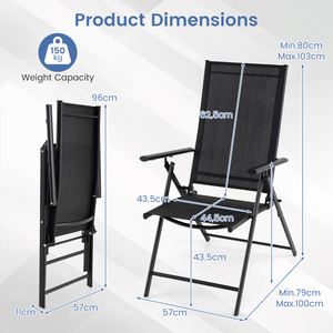 Set of 2 Patio Folding Chairs