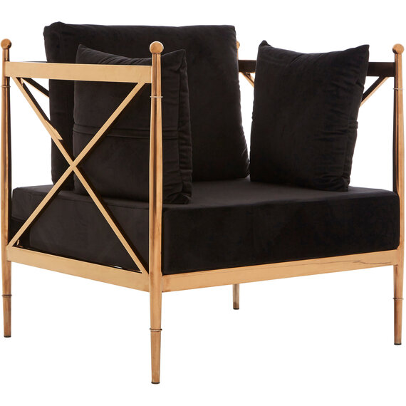 Novo Chair With Rose Gold Finished Metal Arms