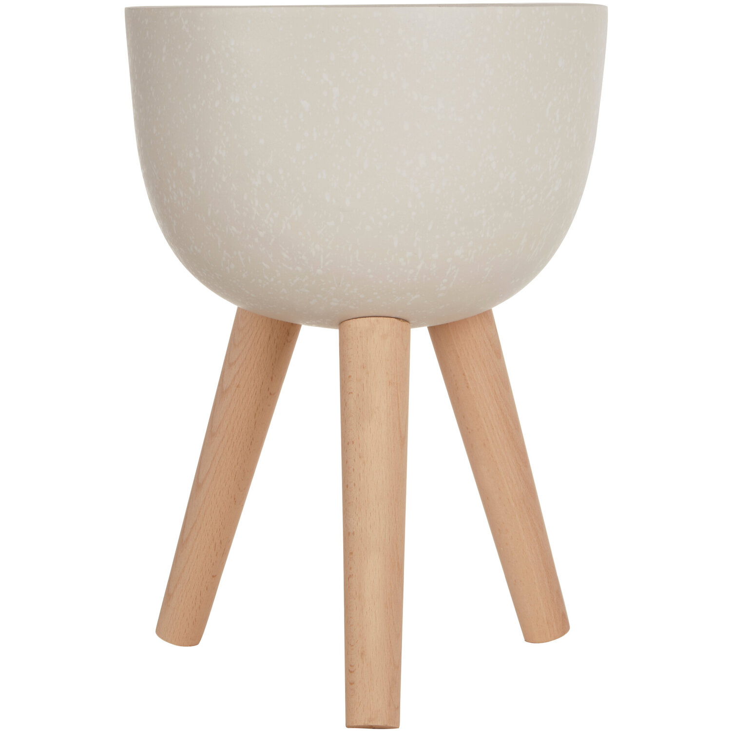 Darnell Small White Finish Rounded Planter - White