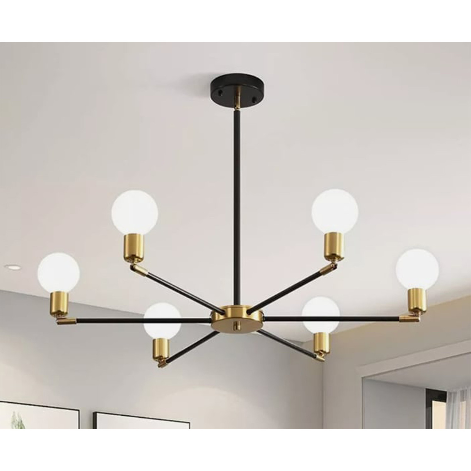 The Bath Plus Tb+ Chandelier Black And Gold E27 - Black And Gold