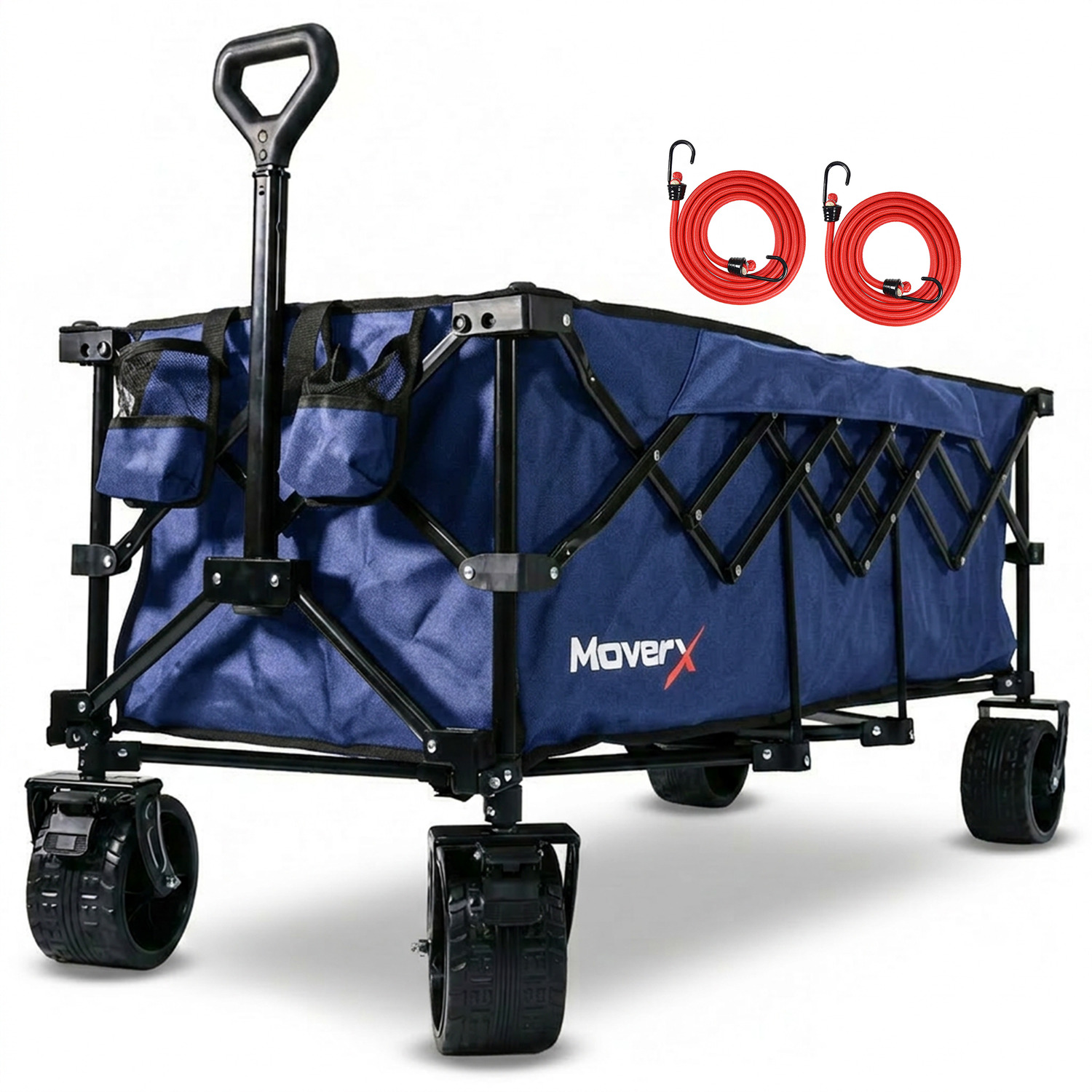 Folding Camping Festival Trolley on Wheels 300L - Blue
