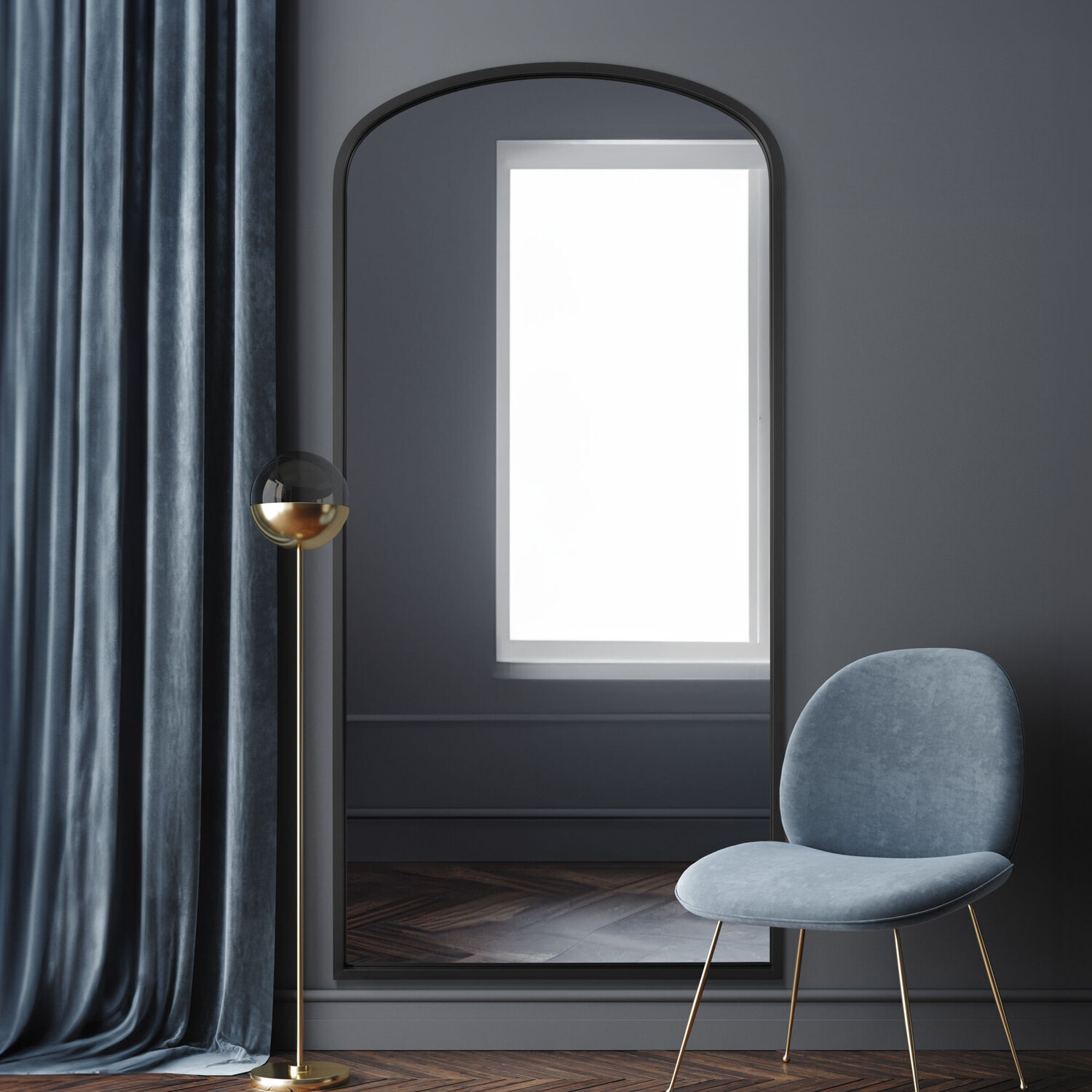 Image of Angustus Metal Framed Arched Wall Leaner&hellip;