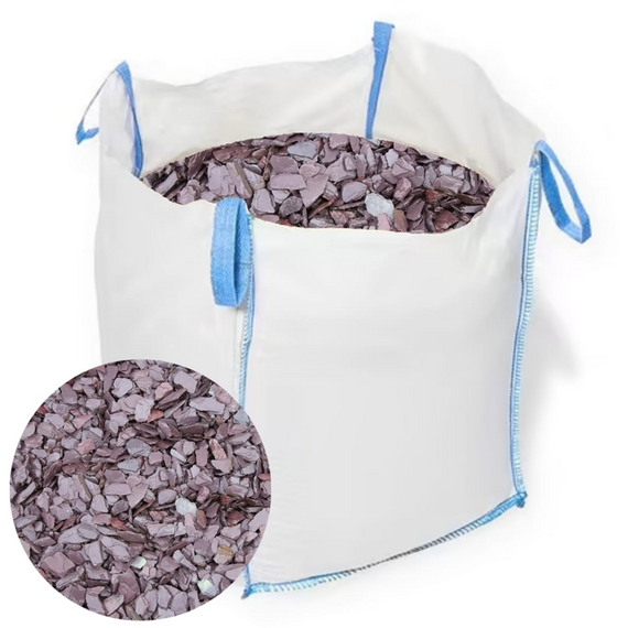 40mm Plum Slate Chippings 800kg Bulk Bag
