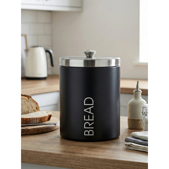 Black Enamel Bread Bin