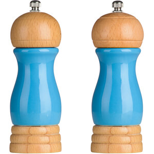 Natural Origins Blue Hi Gloss Salt And Pepper Mill Set