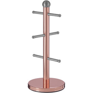 Hirano 6 Cup Copper Finish Mug Tree