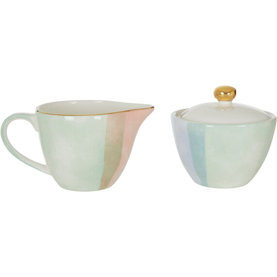 Colour Of Paradise Sugar Pot And Creamer