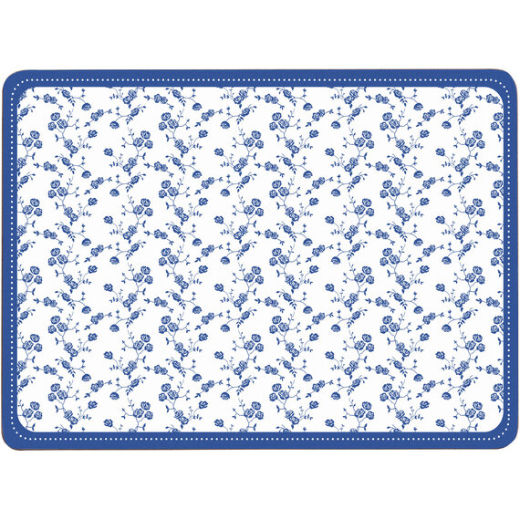 Blue Rose Set Of Four Placemats