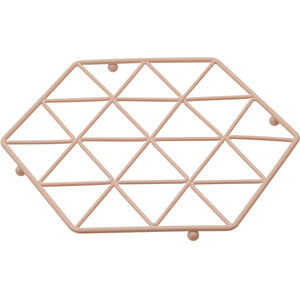 Vertex Pink Finish Hexagonal Trivet