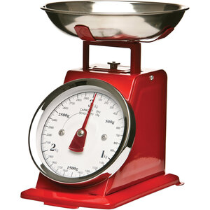 Olivier 3kg Red Retro Kitchen Scale