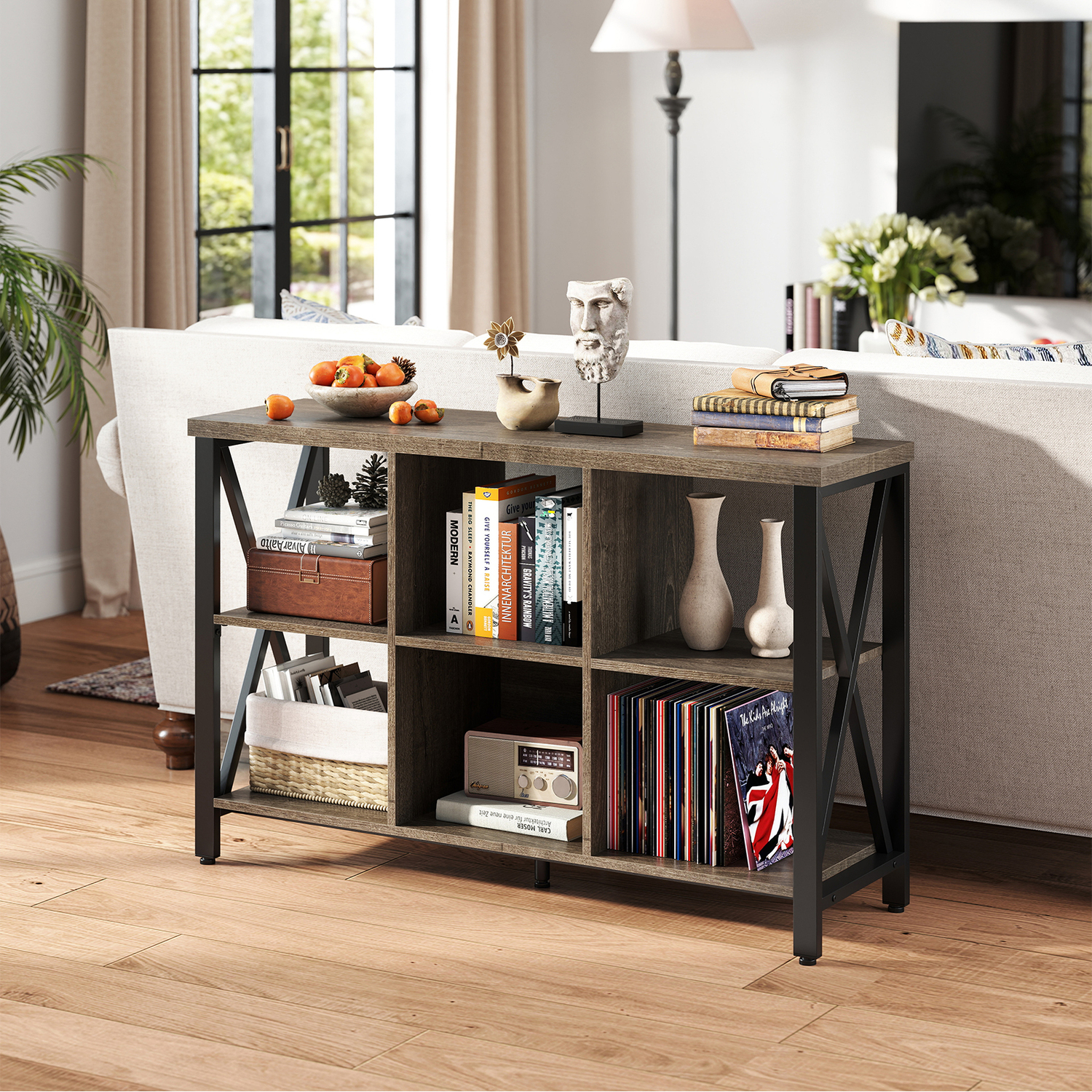 6-cube Storage Organizer - Grey