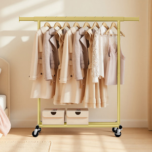 SONGMICS Heavy Duty Clothes Rack on Wheels