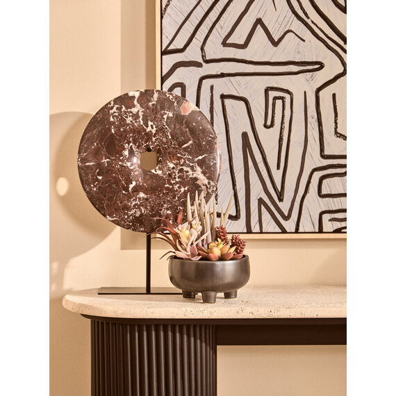 Premier Housewares Fiori Mixed Succulents In Ceramic Pot