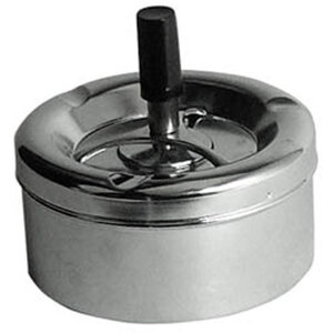 Chrome Effect Medium Spinning Ashtray