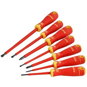 Bahco Bahcofit Insulated Screwdriver Set Of 7 Sl/Pz