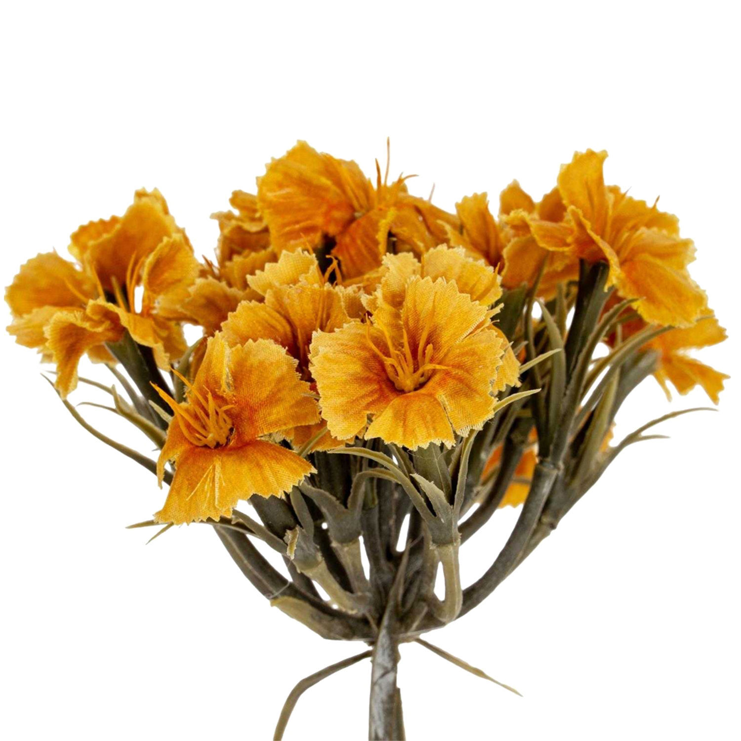 Hill Interiors Dianthus Artificial Flower Spray - Yellow