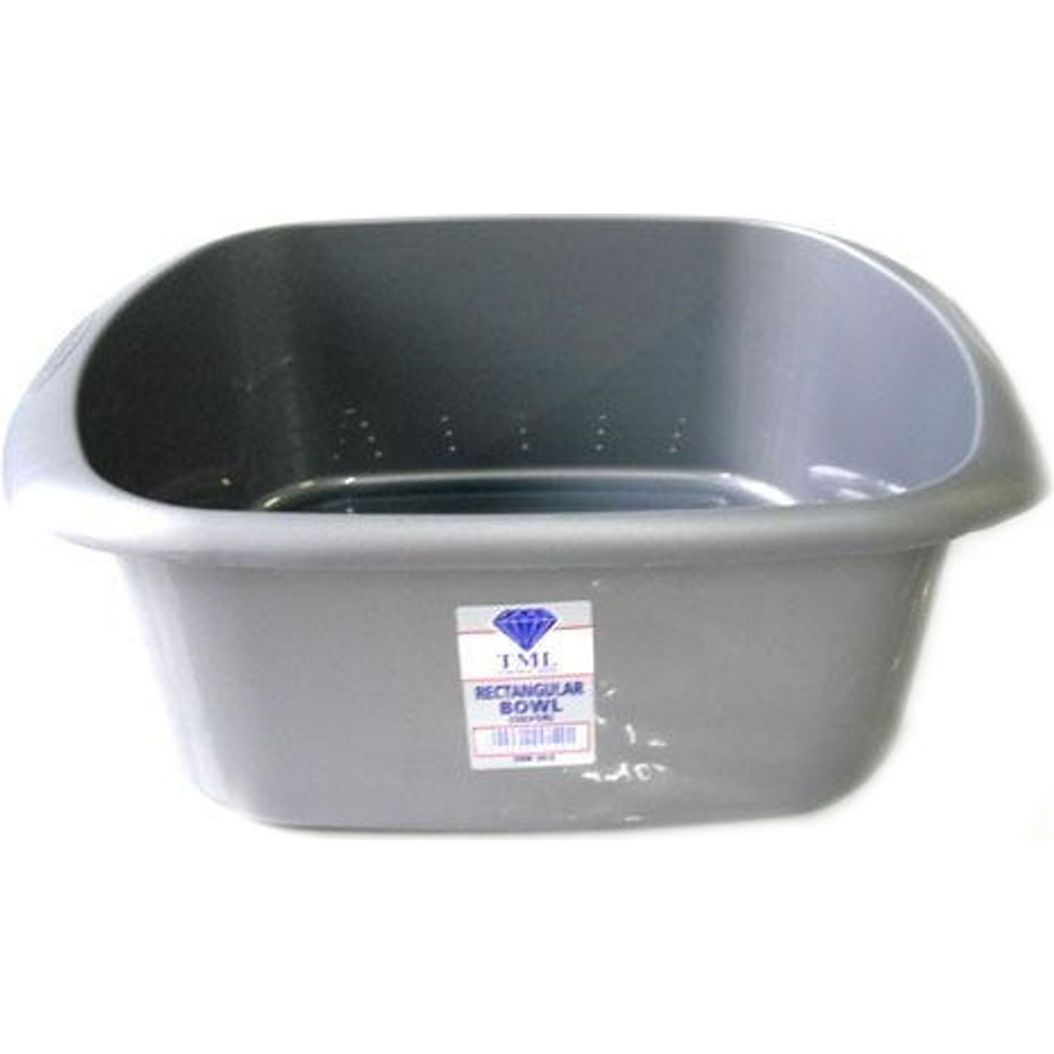 Image of TML Rectangular Plastic Bowl - Silver