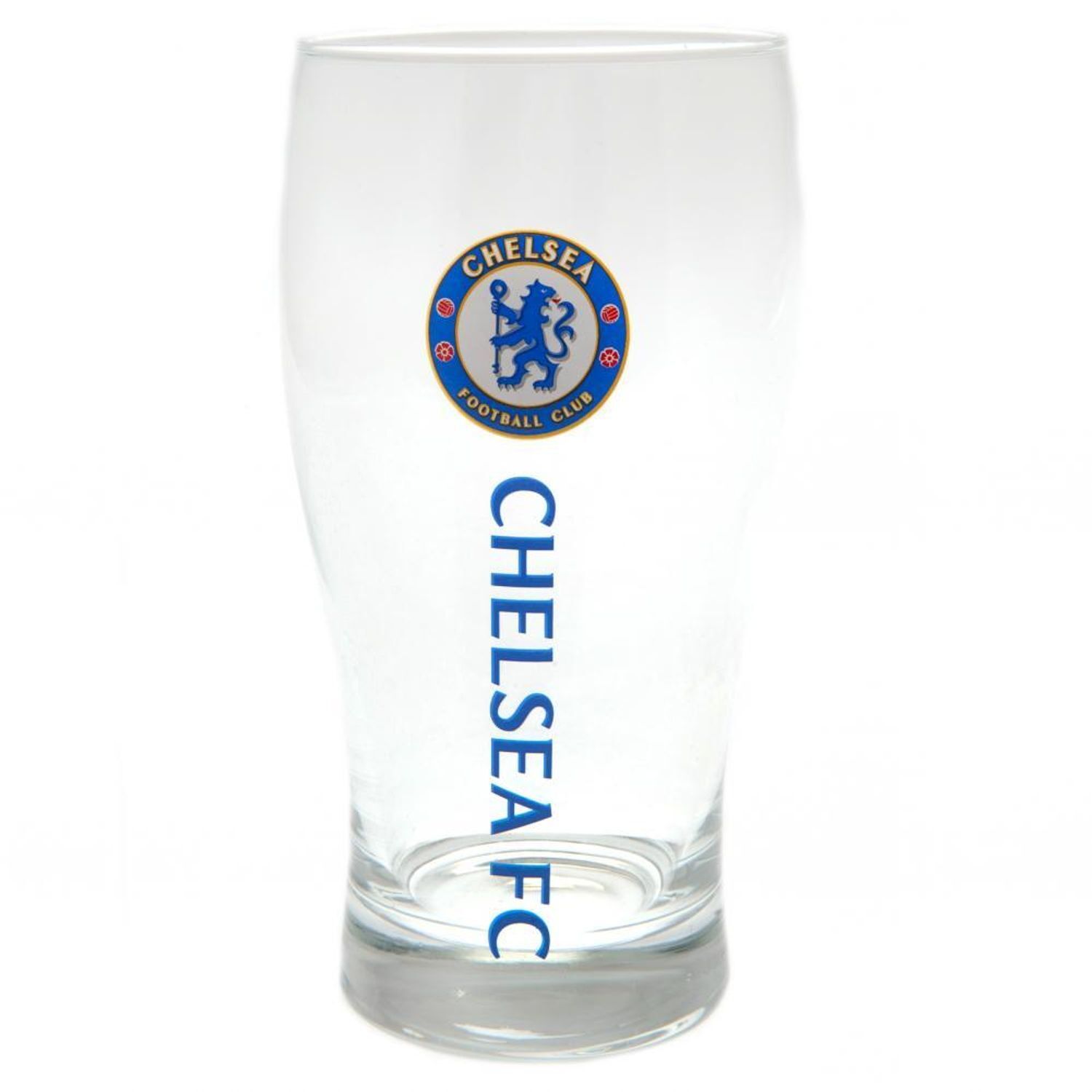Chelsea Fc Tulip Pint Glass - Clear