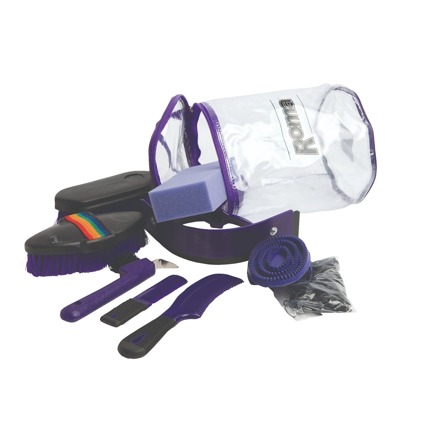  - Roma 9 Piece Cylinder Grooming Kit Purple (One Size) - Image 3