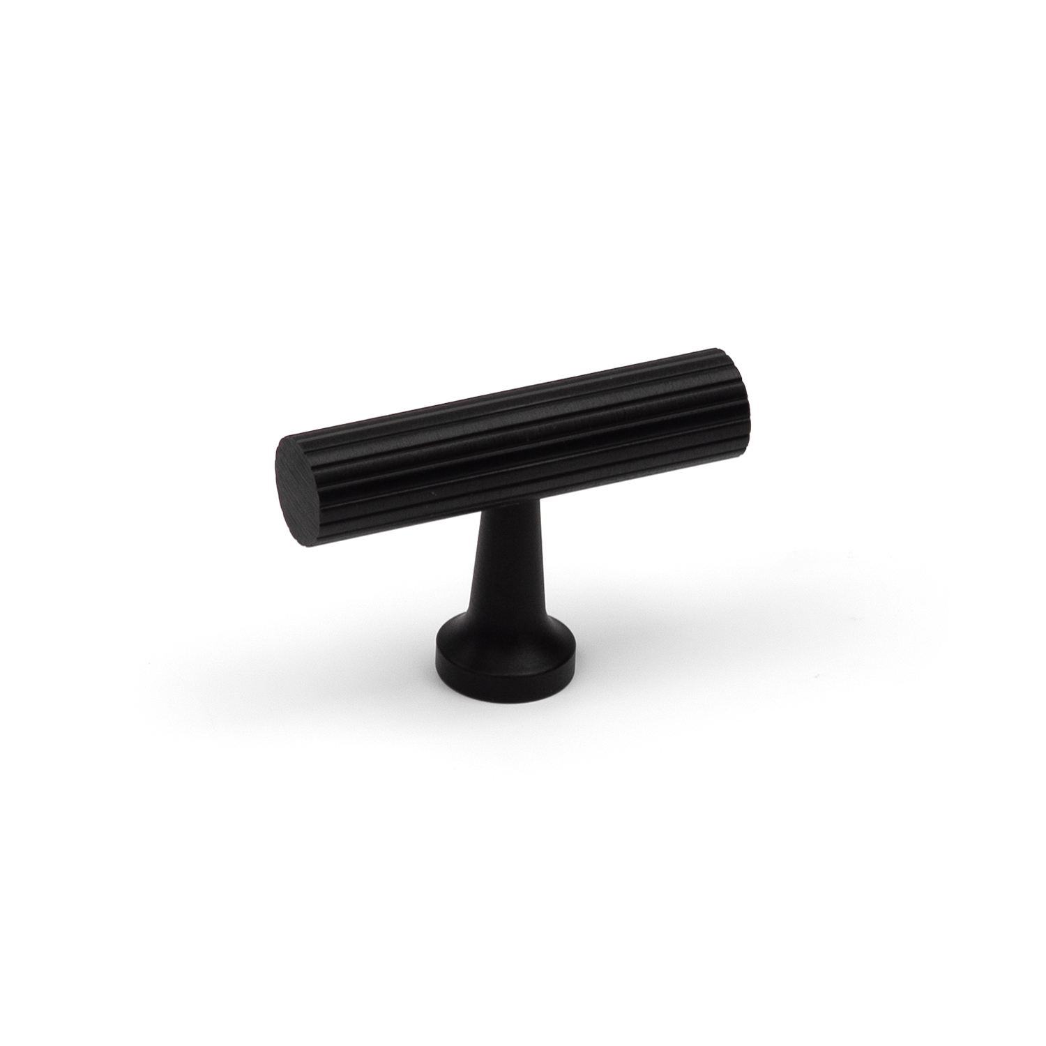 Handle & Home Matt Black Reeded T-Bar Pull 50Mm - Image 4