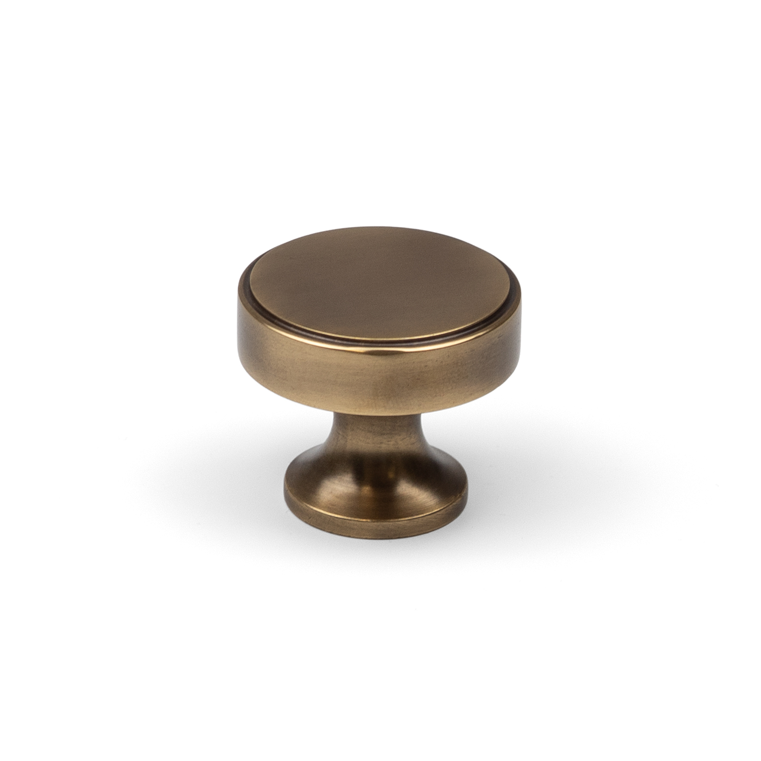- 38mm Antique Brass Cabinet Knob Round Circle Cupboard Door Drawer Pull - Image 3