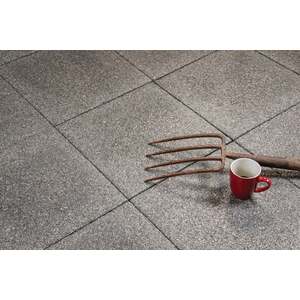 40 Textured Concrete Slabs 450x450 mm Dark Grey - Pack of 40, 8.1 m²