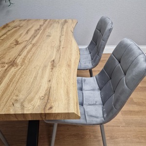 Grey / 140cm Kosy Koala Dakota Dining Set of 4 chairs and table shot 16128619