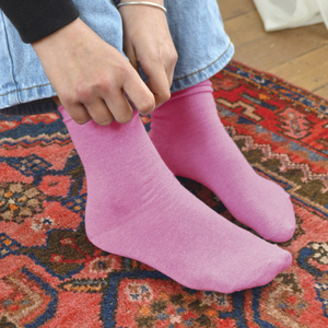 6 Pack Kids Plain Solid Coloured Cotton Socks