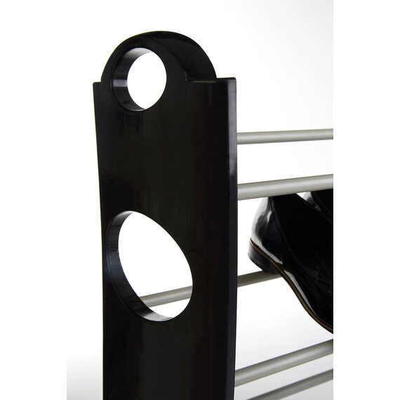 Tavia Black And Grey 4 Tier Shoe Rack