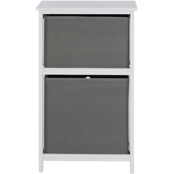 Lindo 2 Grey Fabric Drawers Cabinet