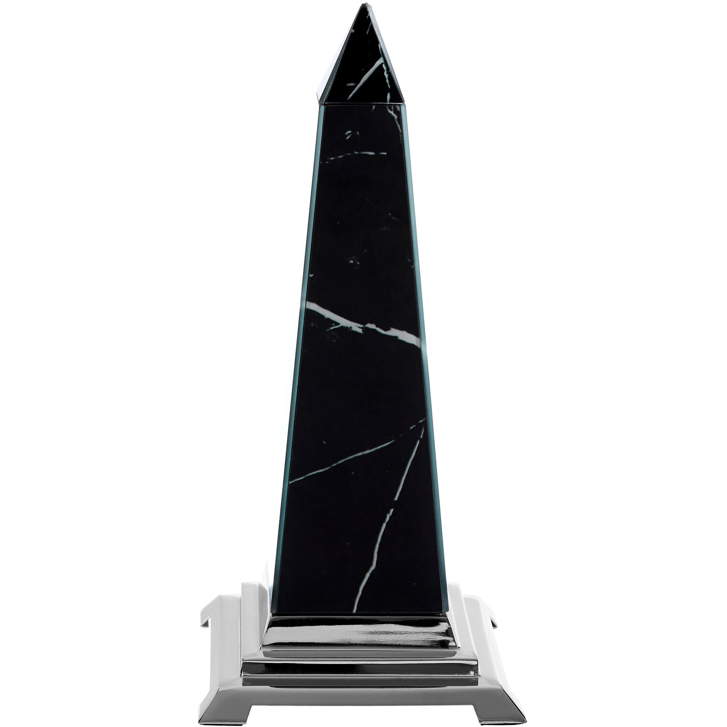 Orsina Renata Small Black Marble Design Obelisk Sculpture