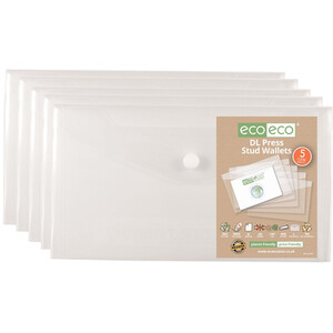 Pack of 5 DL Press Stud Wallets