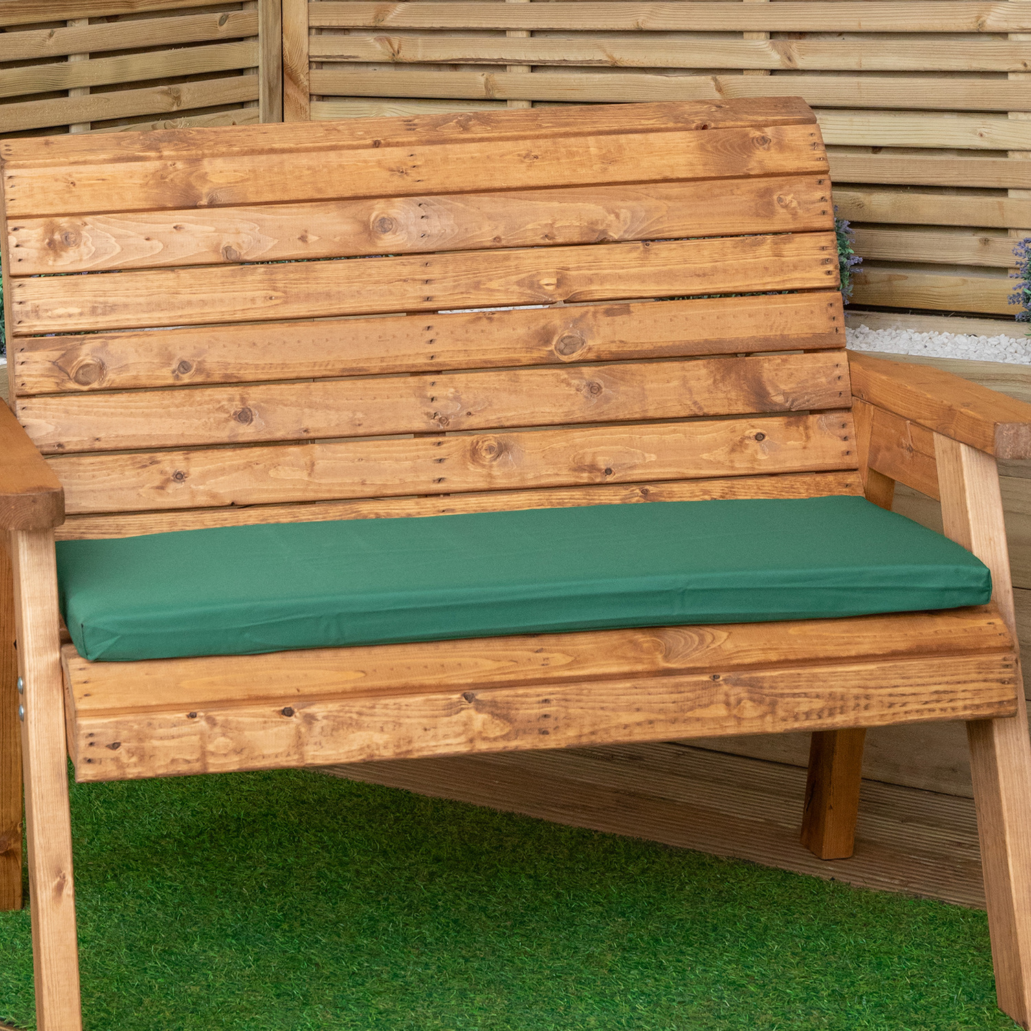 Samuel Alexander 99 X 41Cm Cushion Base For 2 Seater Wooden Garden Bench In Green - Green