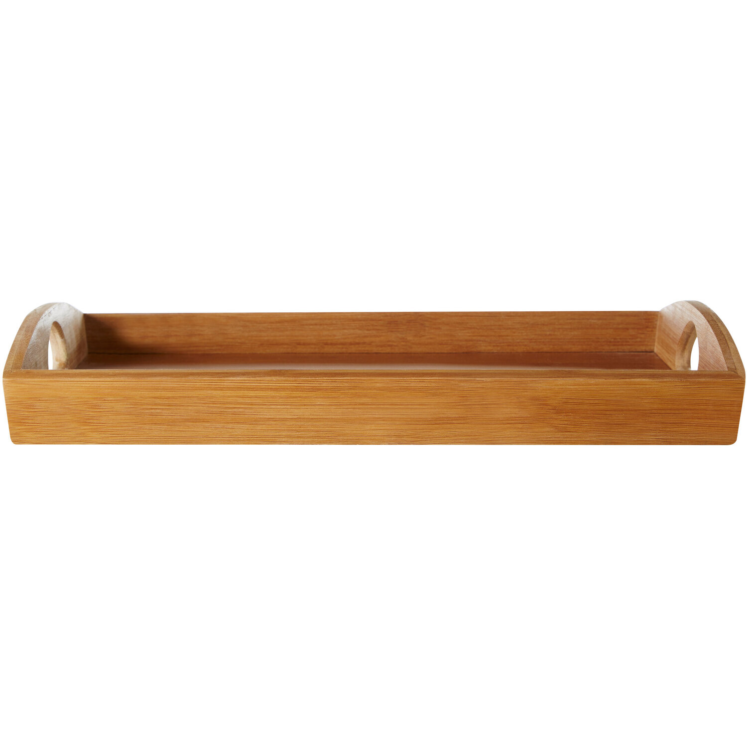 Maison By Premier Aleki Bamboo Serving Tray With Handles - Natural
