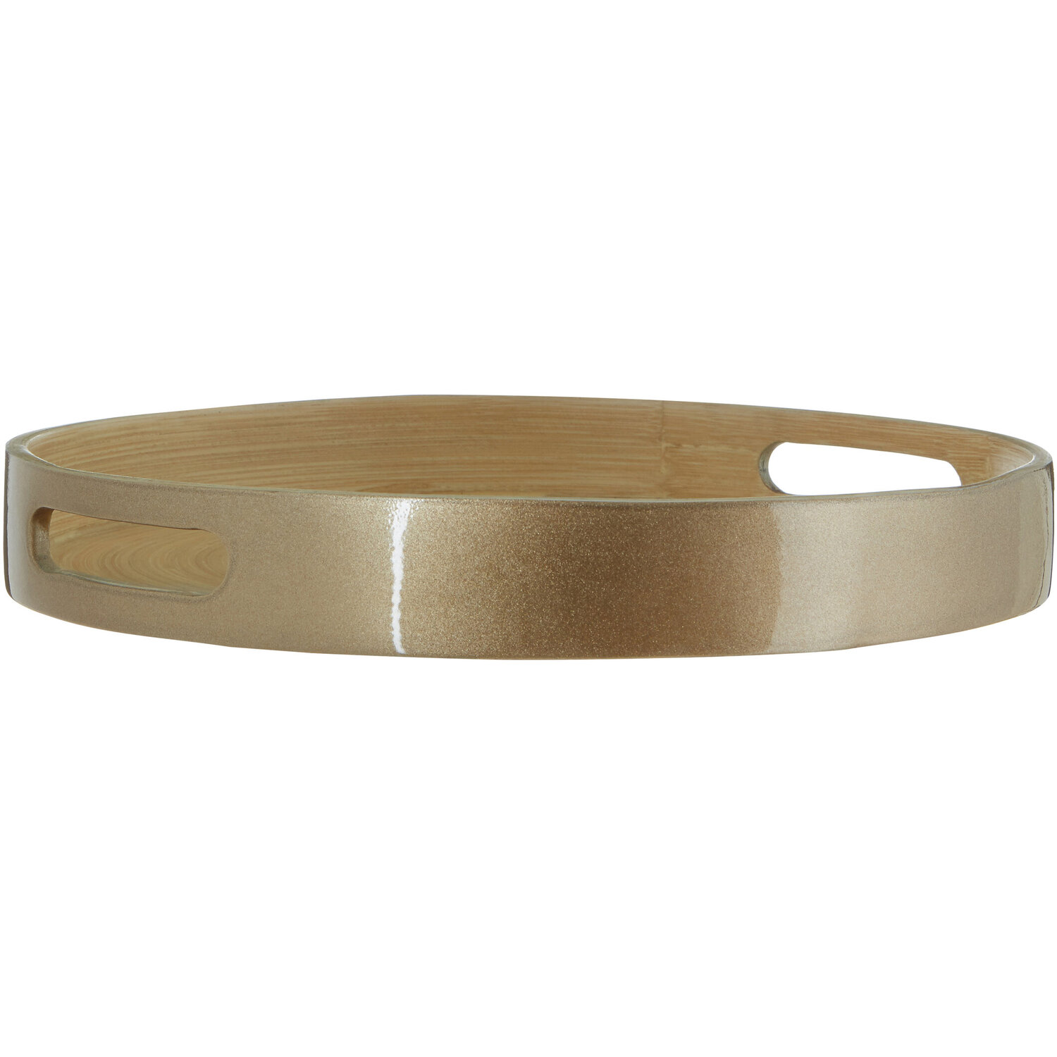 Maison By Premier Kyoto Small Round Gold Serving Tray - Gold